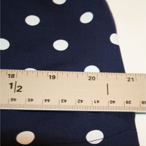 Lands' End Navy Polka Dot Long Sleeve Swim Dress Cover-Up Medium Modest Swimwear - Picture 8 of 9